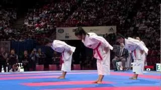 (1/2) Bronze Female Team Kata Venezuela vs France. WKF World Karate Championships 2012