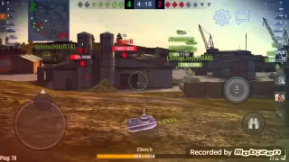 World of Tanks Blitz M46 Patton game play  at Port Bay