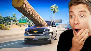 Reacting To MOST Realistic Highway Car Crashes in BEAMng