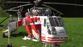 RC Skycrane Italy Fire Fighter Sikorsky S-64F (Vigili del Fuoco) Turbine Scale Model Helicopter