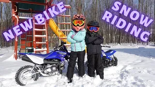 The Kids Get a New Dirt Bike For Christmas! 2021 Yamaha TTR-50