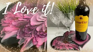 Feathered Effect in Resin - Heart Shaped Trays - Valentines Project