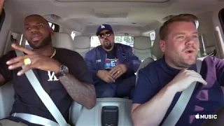 Carpool Karaoke" It Was A Good Day " Lebron James & James Corden  & Ice Cube