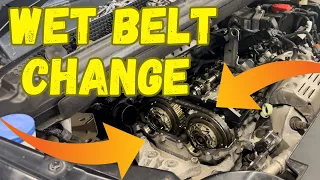 How to replace Citroen 1.2 cambelt, wet belt! Oil pressure fault fixed