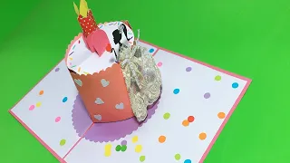 DIY Cake Pop Up Card For Birthday | DIY 3d Birthday Card For Girlfriend | DG Handmade