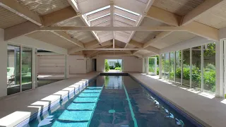 25m lap pool with custom pool house