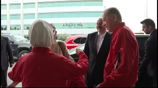 President Erdogan and Azerbaijan President Aliyev arrived at TEKNOFEST festival area with Togg