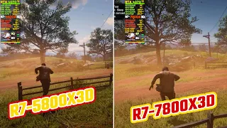 5800X3D VS 7800X3D | RDR2 | RTX 4070 Ti