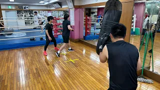 Ogajun Boxing Sparring against Keita on 28th Apr 2024