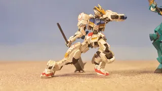 Gundam Barbatos vs Graze Ritter (Stop Motion Battle Sequence)