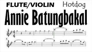 Annie Batungbakal Flute Violin Sheet Music Backing Track Play Along Partitura