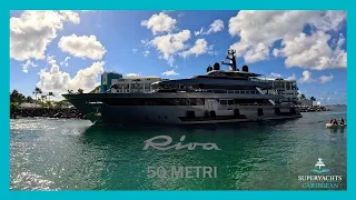 Largest Riva to this date 2023! Superyacht FIFTY entering St. Maarten | 4K