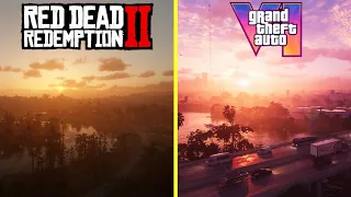 GTA VI vs Red Dead Redemption2 Early Graphics Comparison