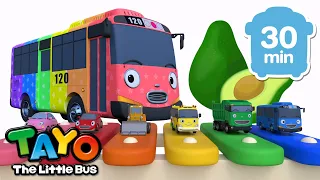 🎵Kompilasi Lagu Warna Anak🌈 l Belajar Warna l Melewati Terowongan Pelangi l Tayo Bus Kecil