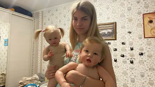 Vlog ВЕЧЕР С РЕБОРНАМИ ДВОЙНЯШКАМИ | ДЕТЯМ ПОЛТОРА ГОДА | REBORN DOLL EVENING 1,6 years old