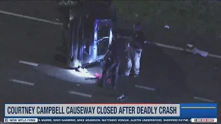 Deadly crash closes Courtney Campbell Causeway