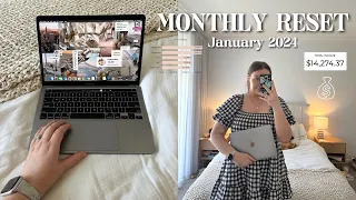 JANUARY MONTHLY RESET | setting new monthly goals + budget with me 💰📝