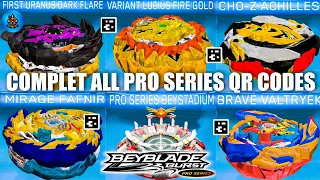 COMPLETE ALL PRO SERIES QR CODES BEYBLADE BURST APP | TOTAL BURST