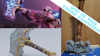 God of war ragnarok thor's hammer. clay and copper build.