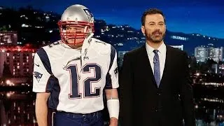 Watch Matt Damon Hilariously Crash 'Jimmy Kimmel Live' Dressed as Tom Brady!
