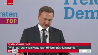 LIVE: FDP-Chef Lindner zur Saarland-Wahl