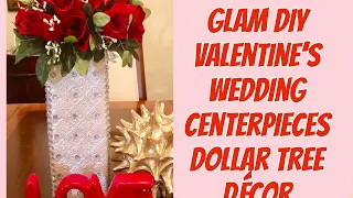 Glam DIY Valentines Day Wedding Centerpieces