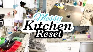 MESSY KITCHEN RESET | CLEAN WITH ME | CLEANING MOTIVATION| Briham