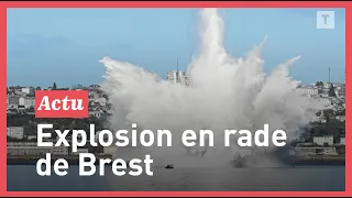 Une mine allemande de la Seconde Guerre mondiale détruite dans la rade de Brest