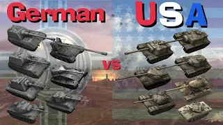 WOT Blitz Germany vs USA || Tier 10 Face Off