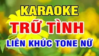 Karaoke Liên Khúc Nhạc Sống Tone Nữ | Qua Cơn Mê - Chiều Sân Ga