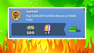 THE *HARDEST* ACHIEVEMENT IN BLOONS - SAPPER! (And How To Get It)