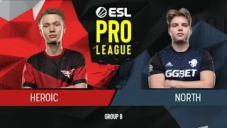 CS:GO - Heroic vs. North [Nuke] Map 1 - Group B - ESL Pro League Season 9 Europe