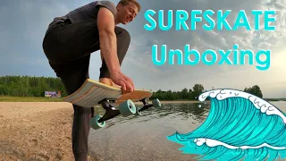 Das erste Mal auf einem SURFSKATE! - Nagelneues Board | Unboxing + Testfahrt | Longboarding Germany