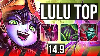 LULU vs JAYCE (TOP) | 3/0/8, 1600+ games | KR Master | 14.9