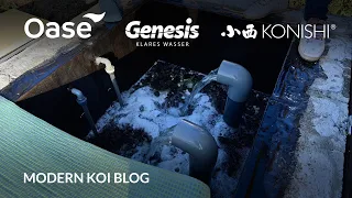 Modern Koi Blog #5878 - Benes großzügig gestalteter Bürstenfilter mit Helix-Biologie