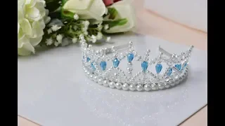 Beebeecraft Tutorials on Making a Bridal Crown Crystal Pearl Crown
