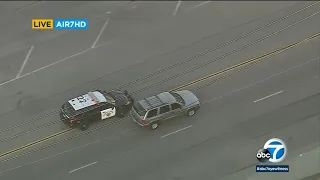 CHASE: Suspect in stolen SUV leads CHP on pursuit on LA freeways, streets