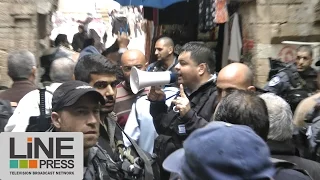 Tension aux abords de l'Esplanade des Mosquées / Jérusalem - Israël Palestine 31 octobre 2014