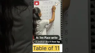 Easy way to Learn Table of 11| Multiplication Table of 11#Maths Tricks #shorts #trending #shortsfeed