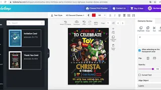 How to make a Toy Story Birthday Party Invitation Editable Template step by step on www.bobotemp.com