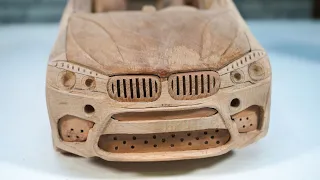 Wood Carving - BMW X5 M - Awesome Woodcraft #shorts