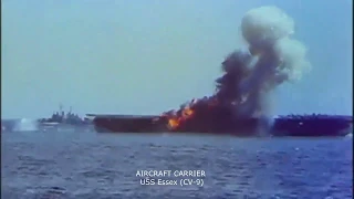 Kamikaze Attack 1944  (color restoration video)