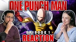 OUR FIRST TIME WATCHING ONE PUNCH MAN! "One Punch Man Episode 1 REACTION! 1x1 "The Strongest Man"
