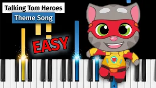 Talking Tom Heroes - Theme Song - SLOW EASY Piano Tutorial