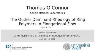 Thomas O'Connor - The Outlier Dominant Rheology of Ring Polymers In Elongational Flow
