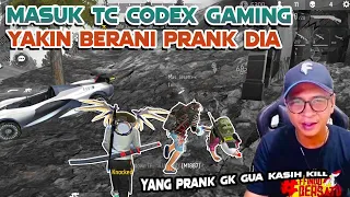 PRANK MASUK TEAMCODE STREAMER CODEX GAMING DI KIRA KNIGHT DICKY - FREE FIRE