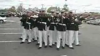 usmc silent drill team newport police parade