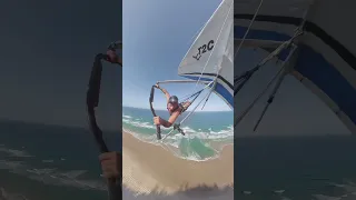 High performance Hang glider Teewah beach QLD Australia #hanggliding #paragliding #beach