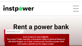 instpower bağlandı!!! həqiqətlər üzə çıxdı...