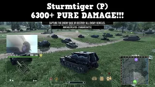 Sturmtiger (P) "6300+ PURE DAMAGE" Gameplay at "FISHERMAN`S BAY" map - WoT Console